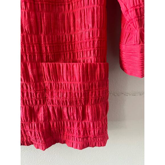 Breckenridge Jacket Women’s Medium Pink Textured Full Zip Coastal Grandma - Picture 4 of 7